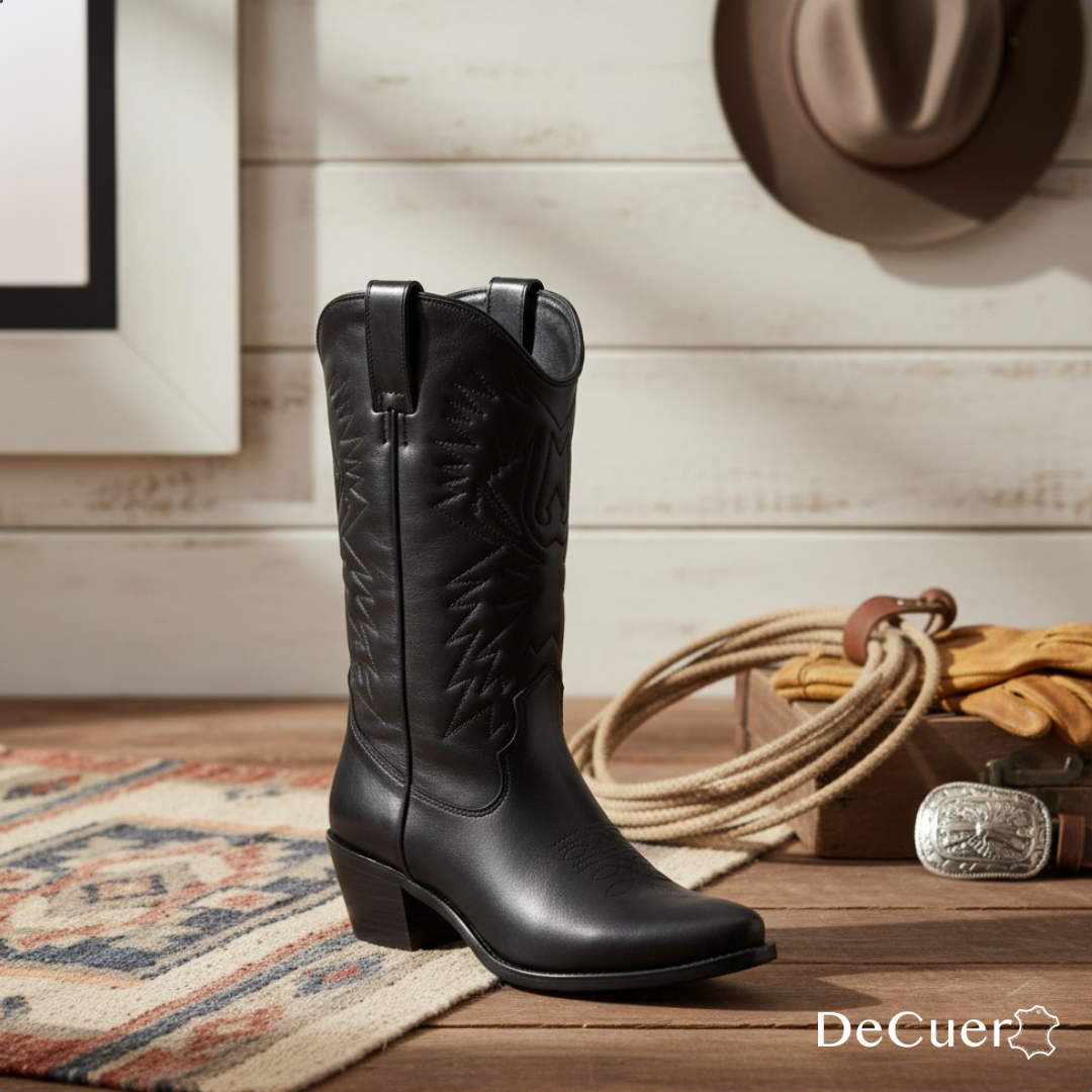 Cowgirl Women's Black Leather Boots