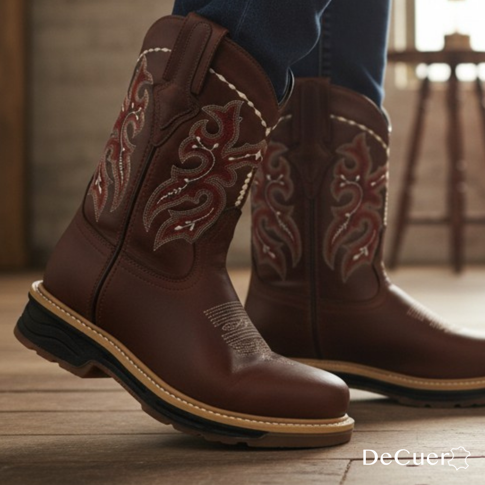 Waco Men's Brown Leather Steel Toe Boots