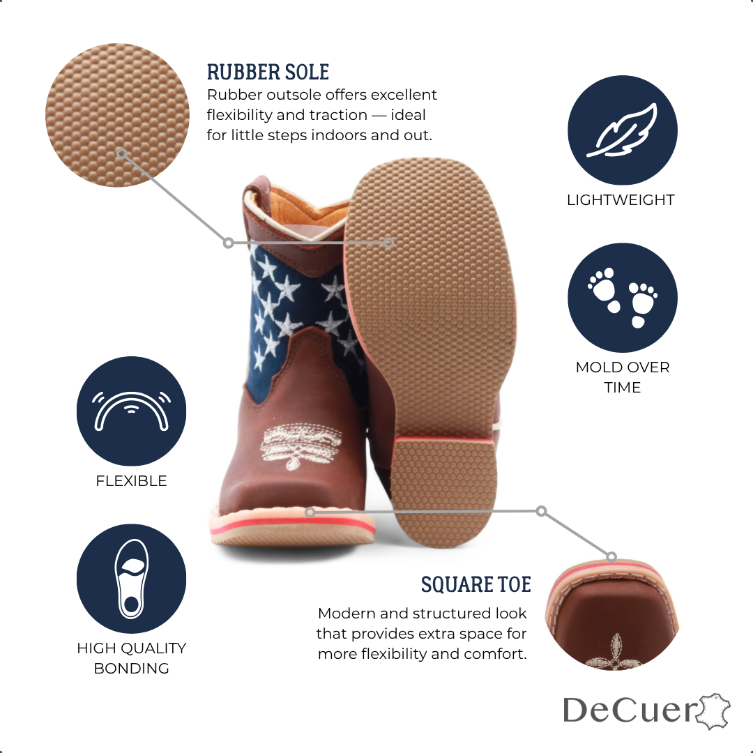Carson Kids Brown Leather Boots
