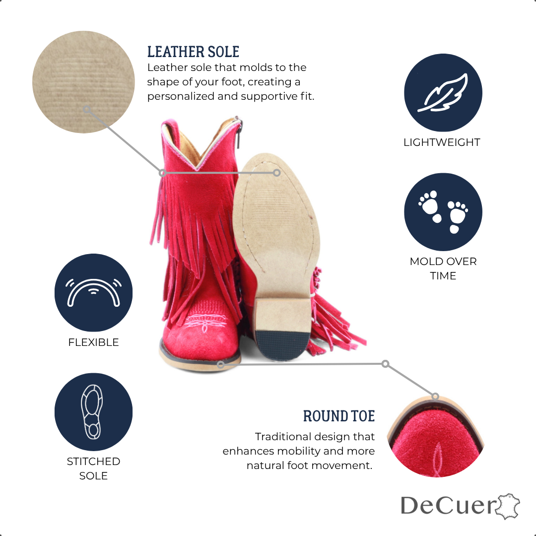 Ella Kids Fuchsia Suede Leather Boots