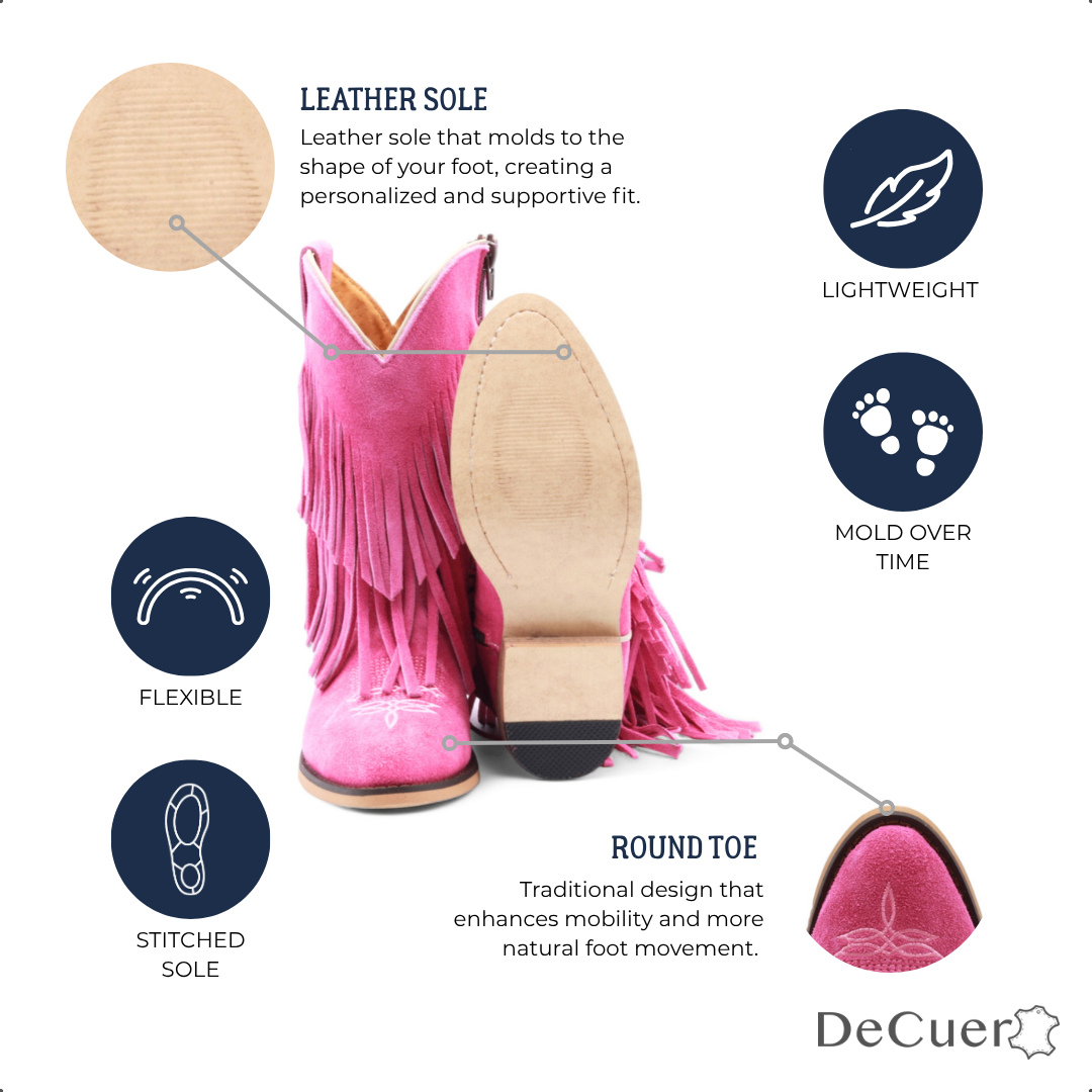 Ella Juniors Pink Suede Leather Boots