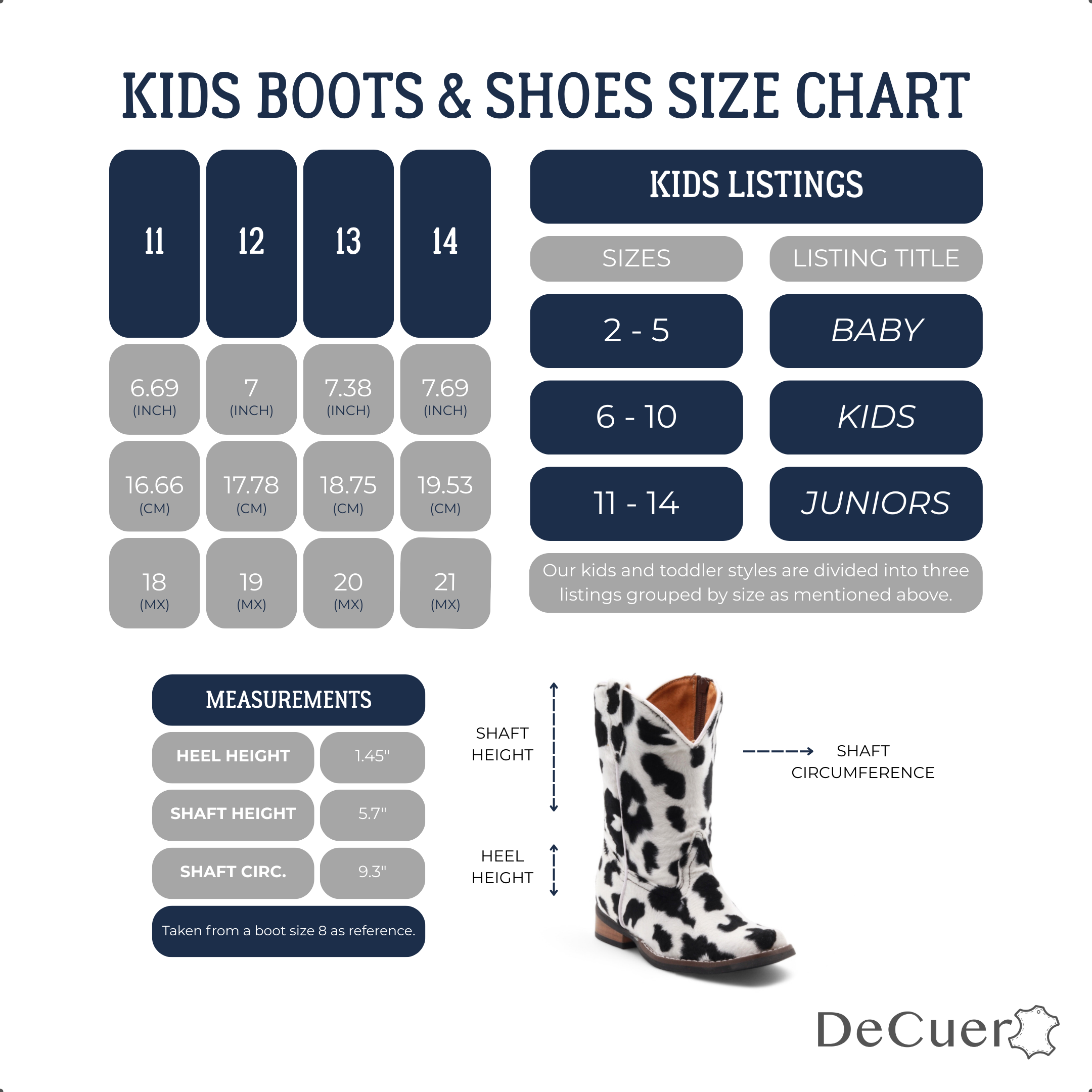 Beau Juniors Cow Print Leather Boots