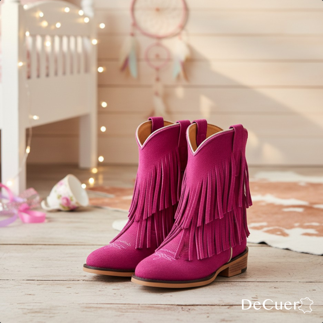 Ella Kids Gardenia Suede Leather Boots