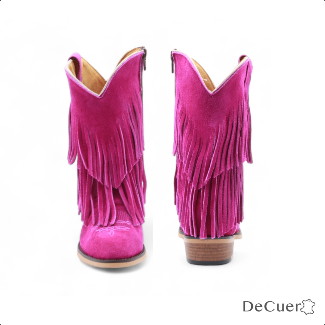 Ella Juniors Gardenia Suede Leather Boots