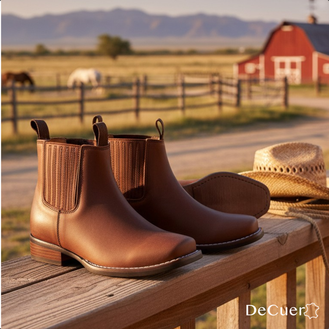 Evan Juniors Brown Leather Short Boots