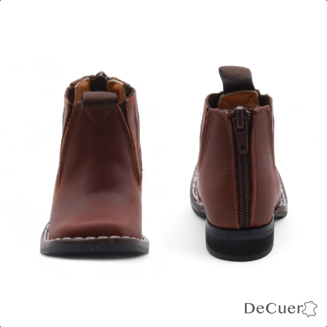 Evan Baby's Brown Leather Short Boots