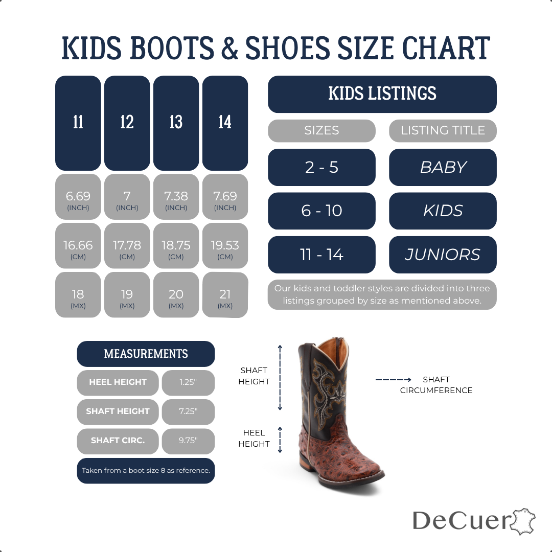 Cedric Kids Shedron Ostrich Print Leather Boots