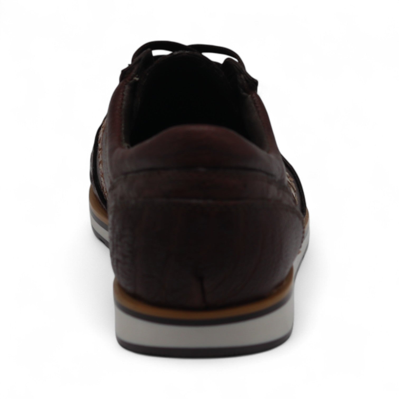 Asher Men's Brown Ostrich & Python Exotic Leather Sneakers