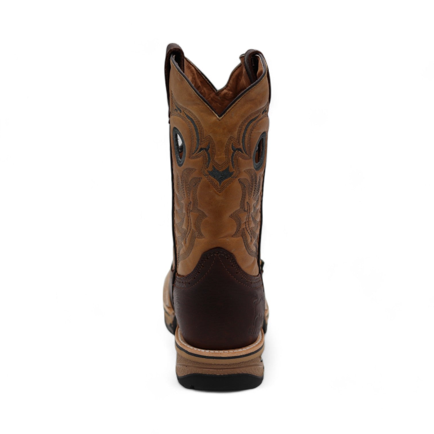 Dallas Men's Fox Printed Brown and Honey Leather Boots