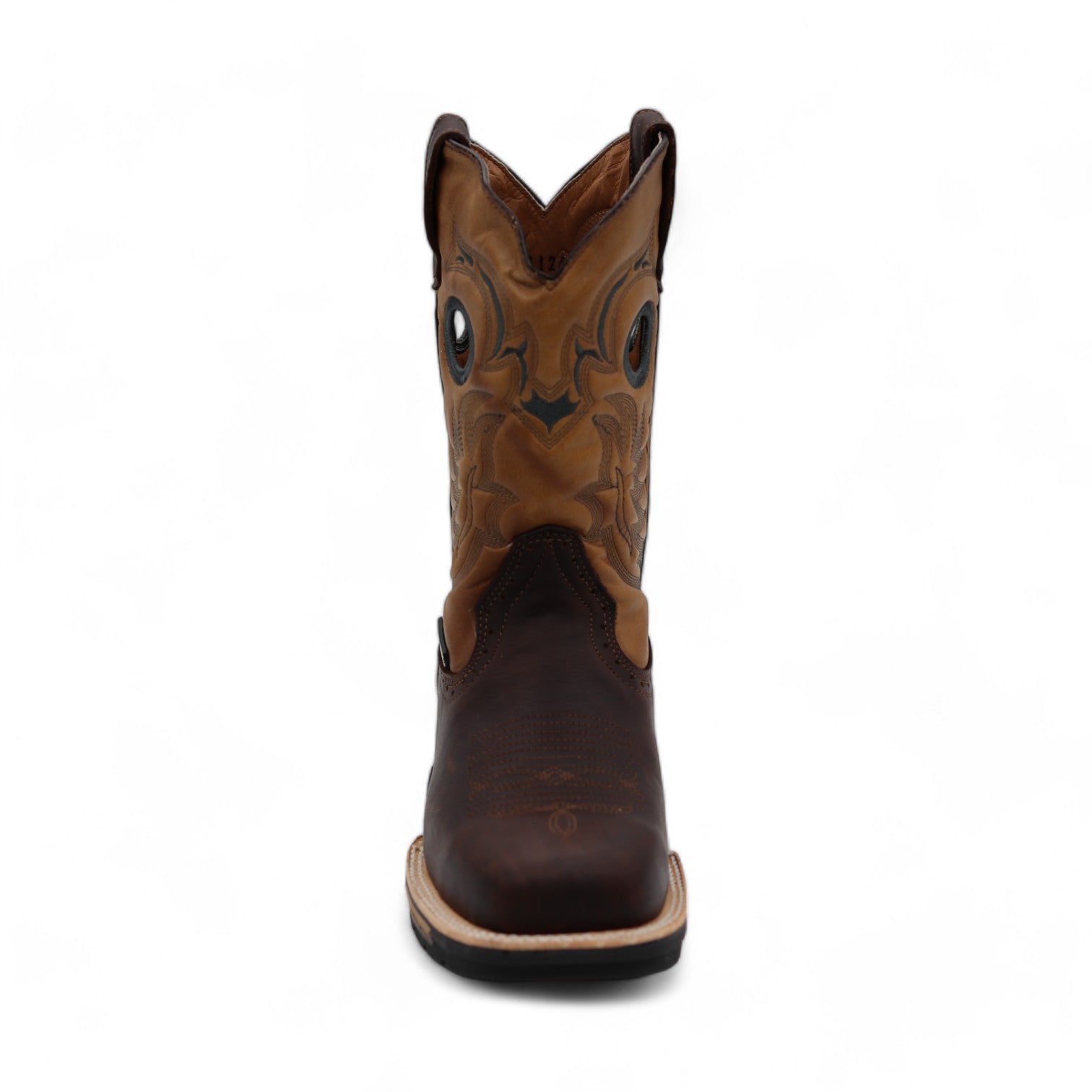 Dallas Men's Fox Printed Brown and Honey Leather Boots