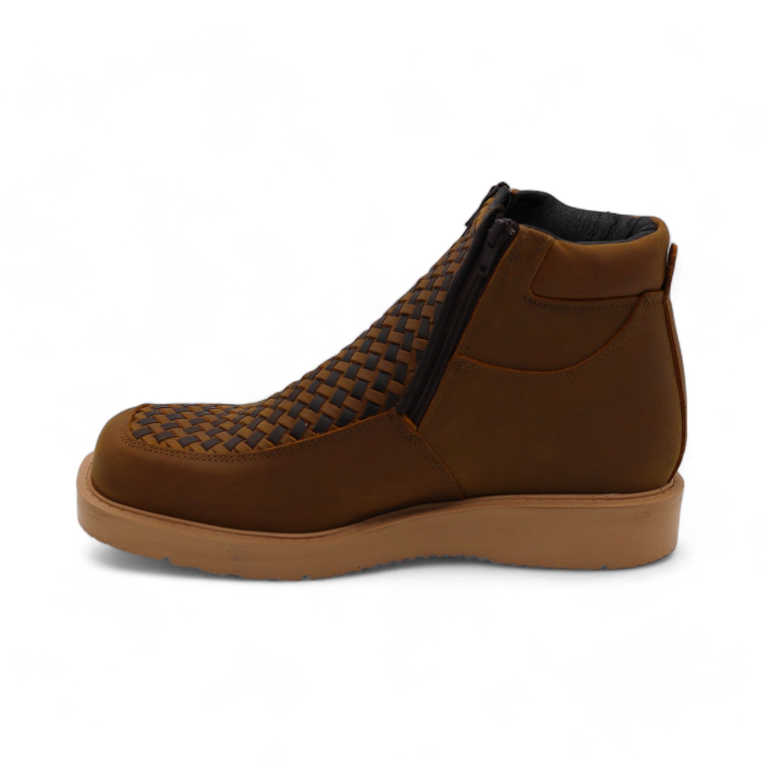 Tejido Men's Ocher Leather Short Boots