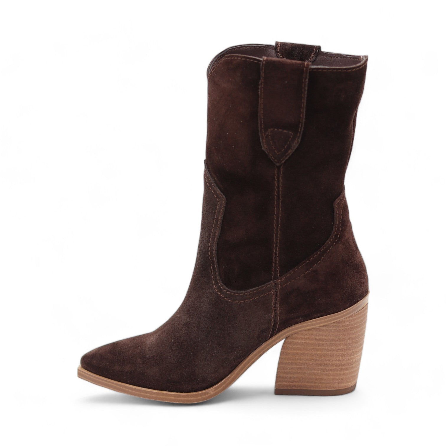 Bufalo Women's Brown Suede Leather Short Boots