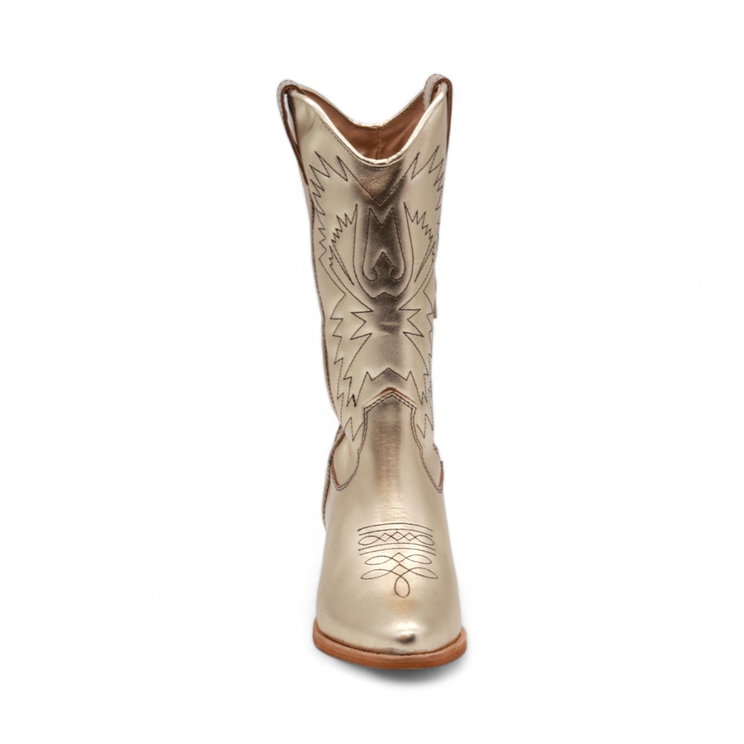 Cowgirl Women's Metallic Gold Leather Boots