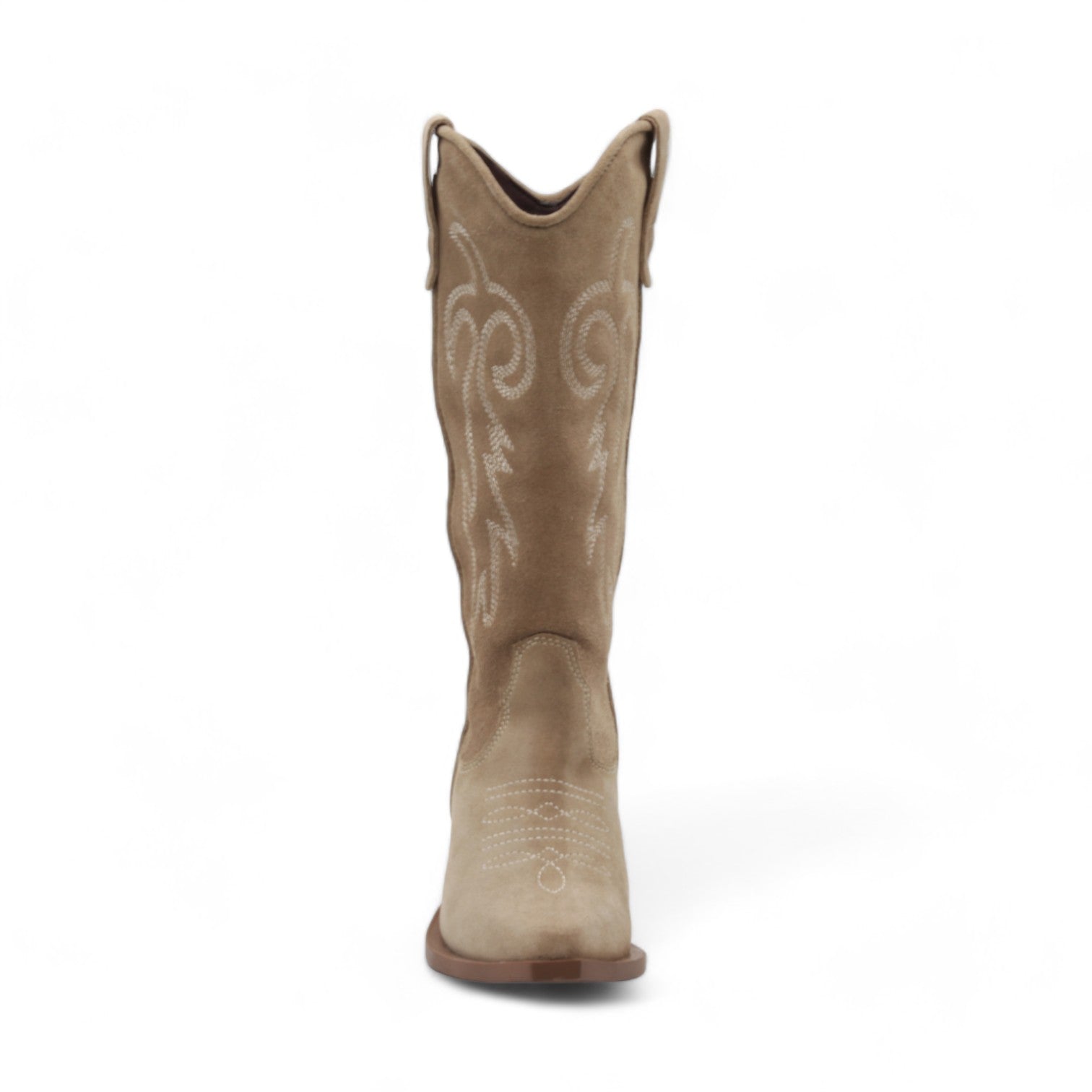 Sheriff Women's Beige Suede Leather Boots