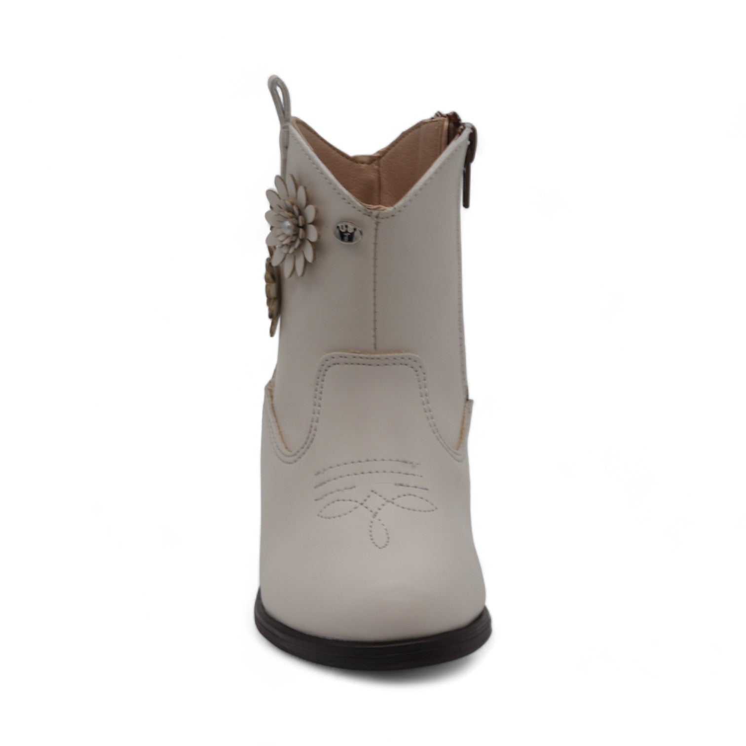 Country Girl Girl's White Faux Leather Boots