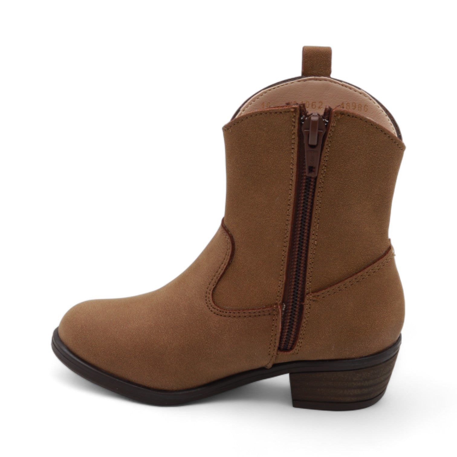 Ashley Girl's Brown Faux Leather Boots