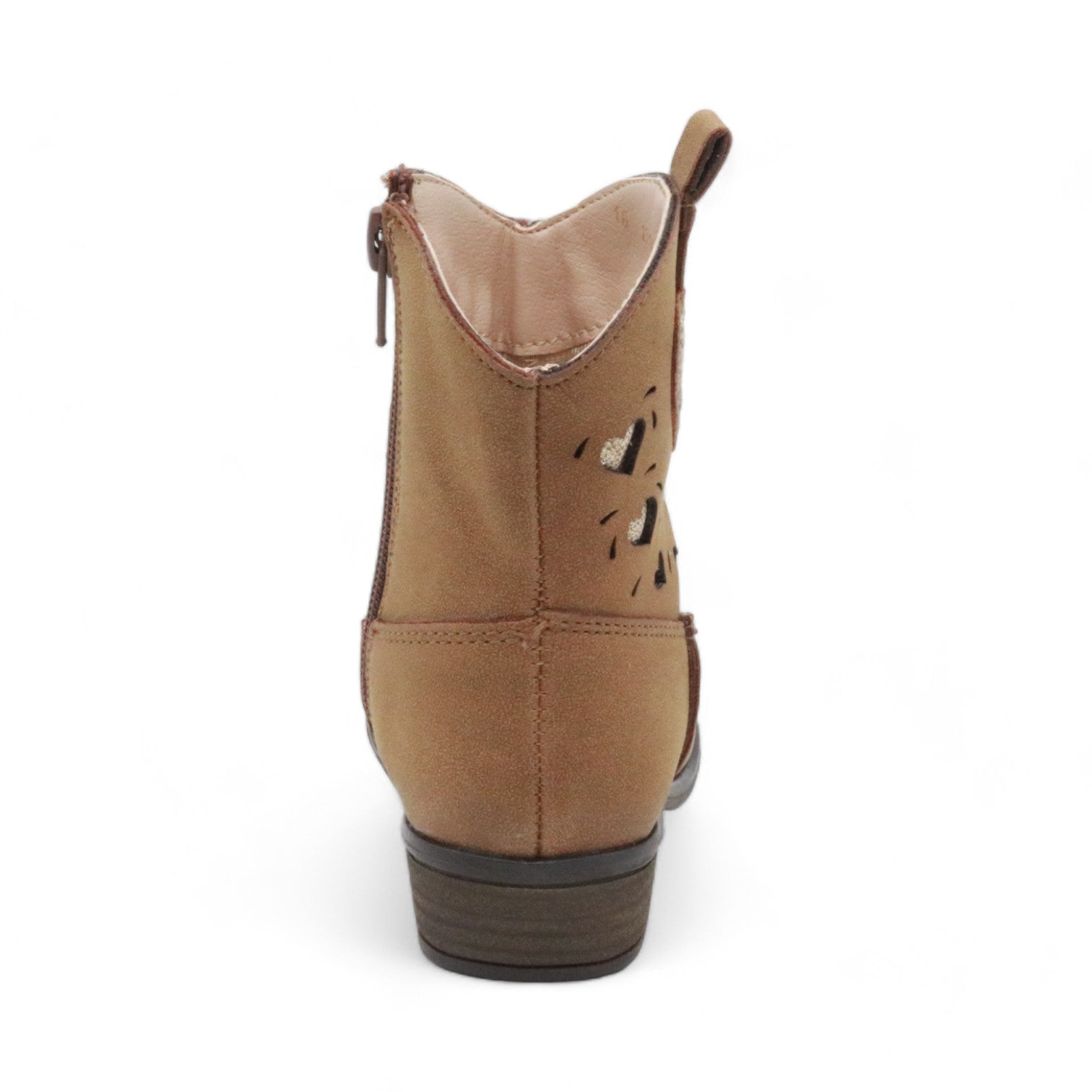 Ashley Girl's Brown Faux Leather Boots