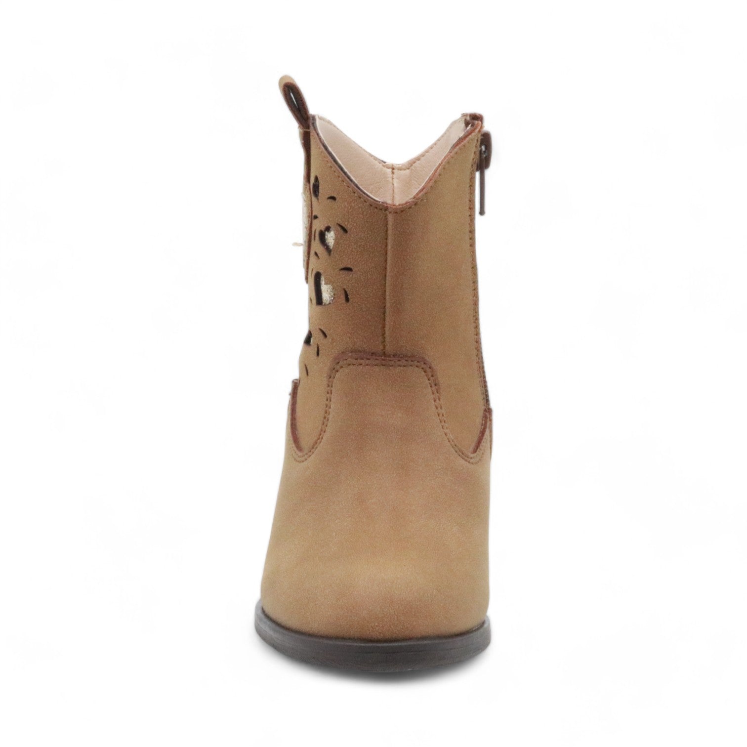 Ashley Girl's Brown Faux Leather Boots