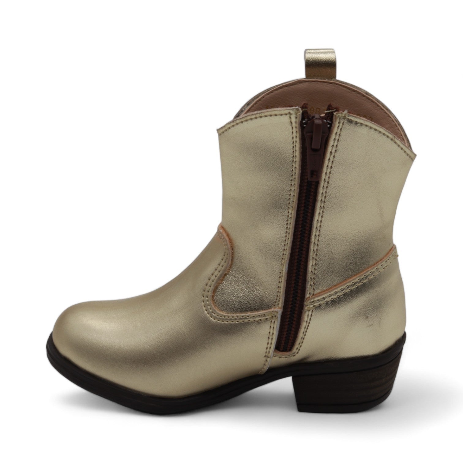 Taylor Girl's Metallic Gold Faux Leather Boots