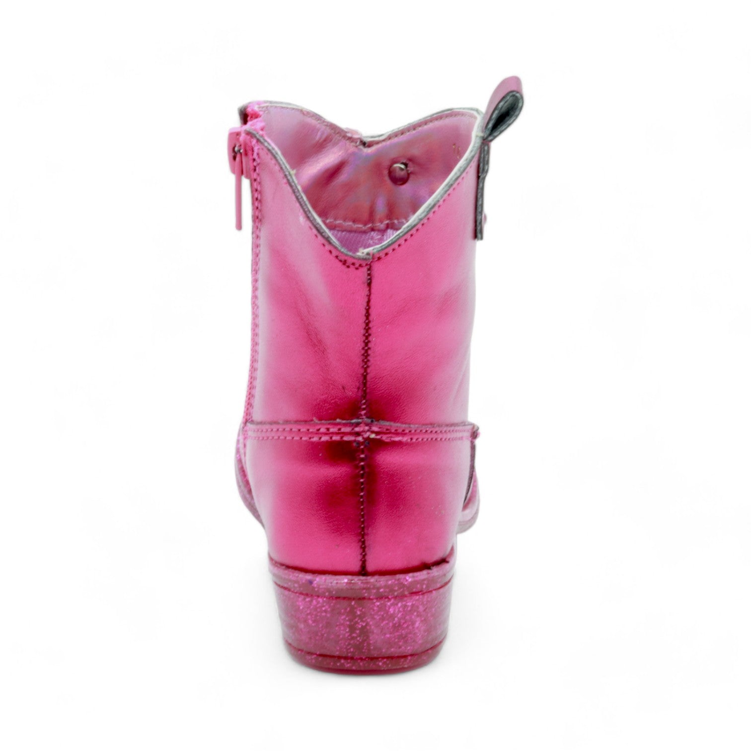 Barbie Girl's Metallic Fuchsia Faux Leather Boots