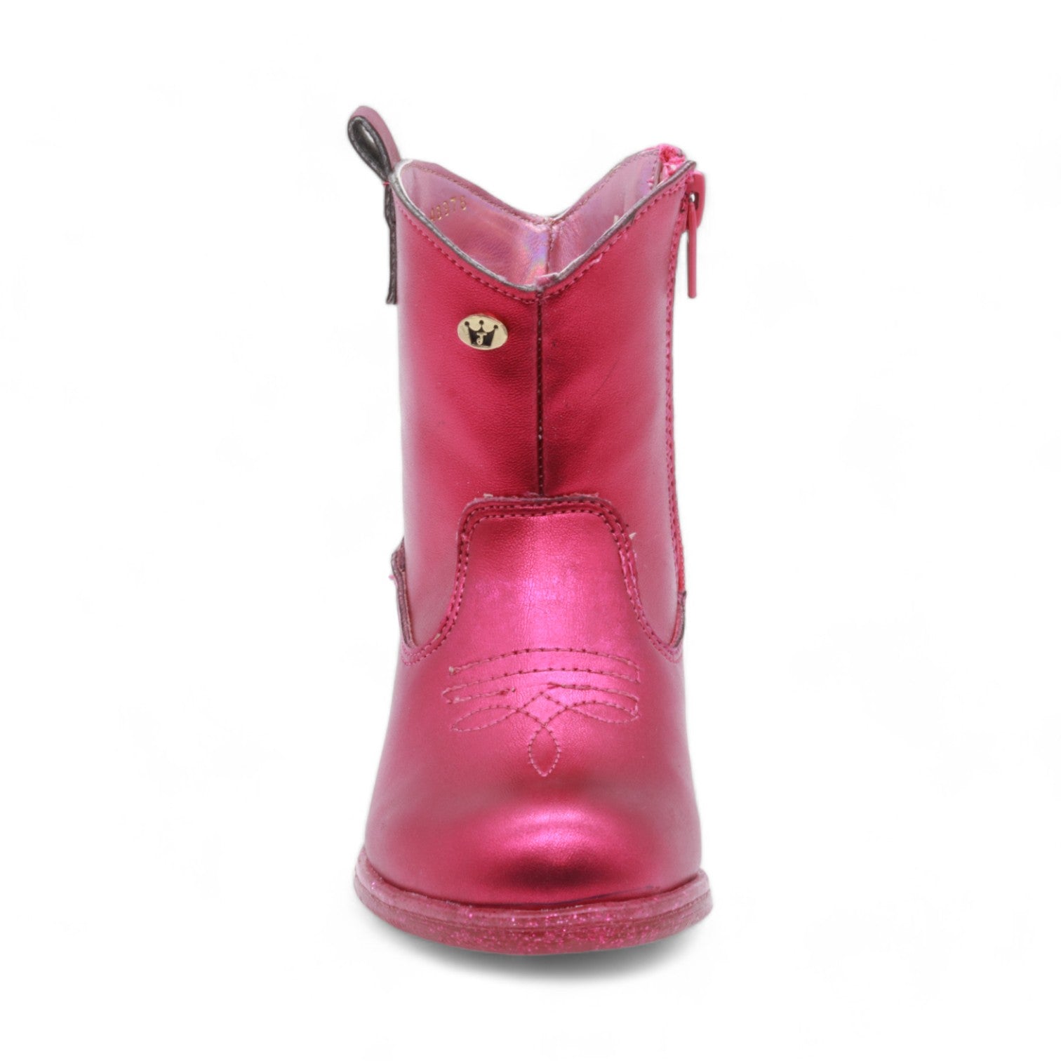 Barbie Girl's Metallic Fuchsia Faux Leather Boots