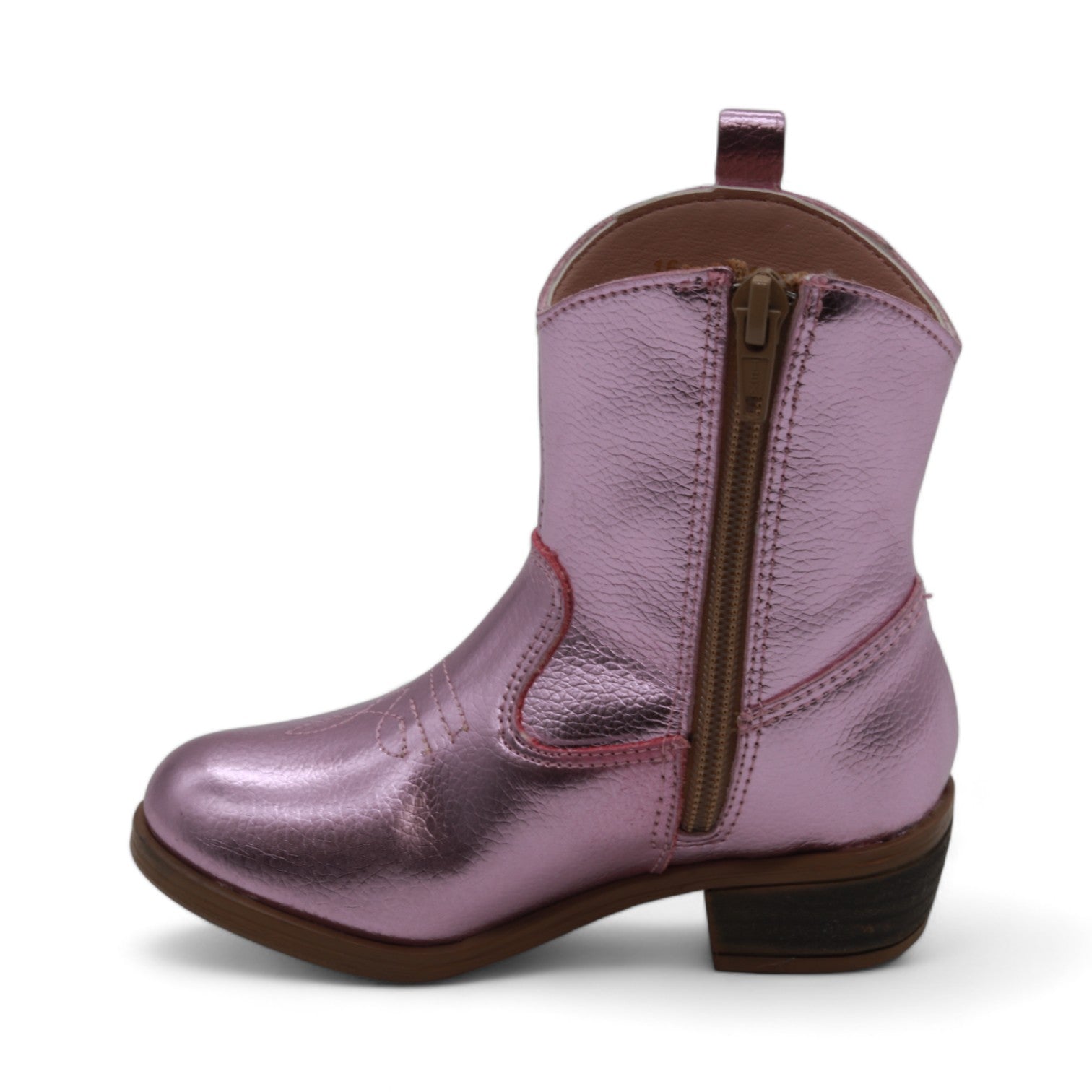 Stella Girl's Metallic Pink Faux Leather Boots