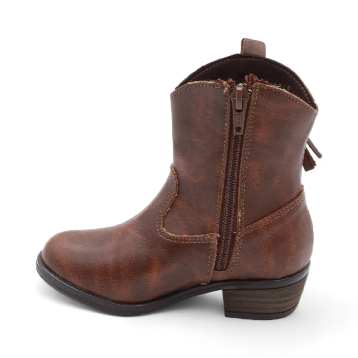 Tennessee Girl's Brown Faux Leather Boots