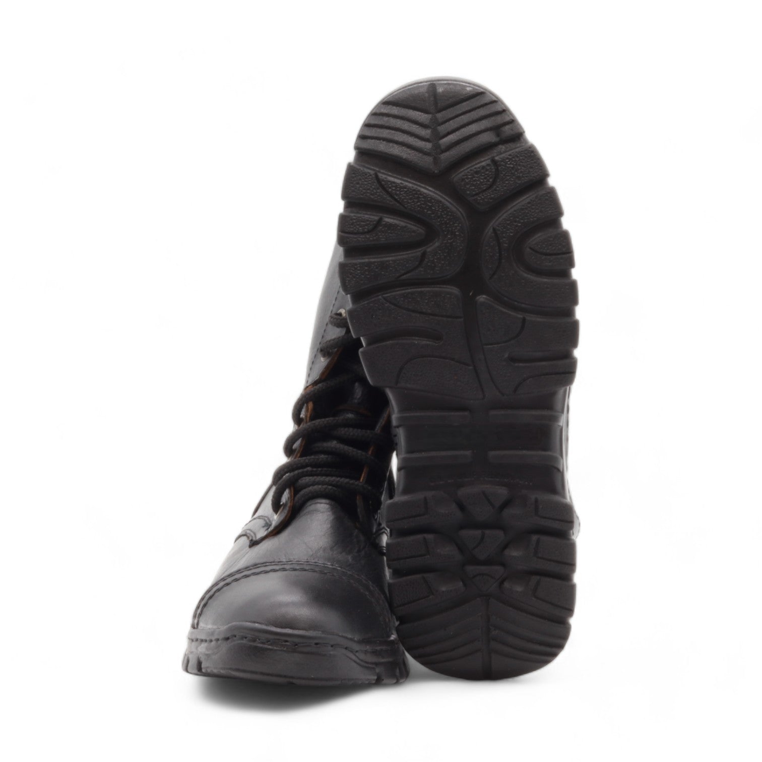 Police Men's Black Leather Boots