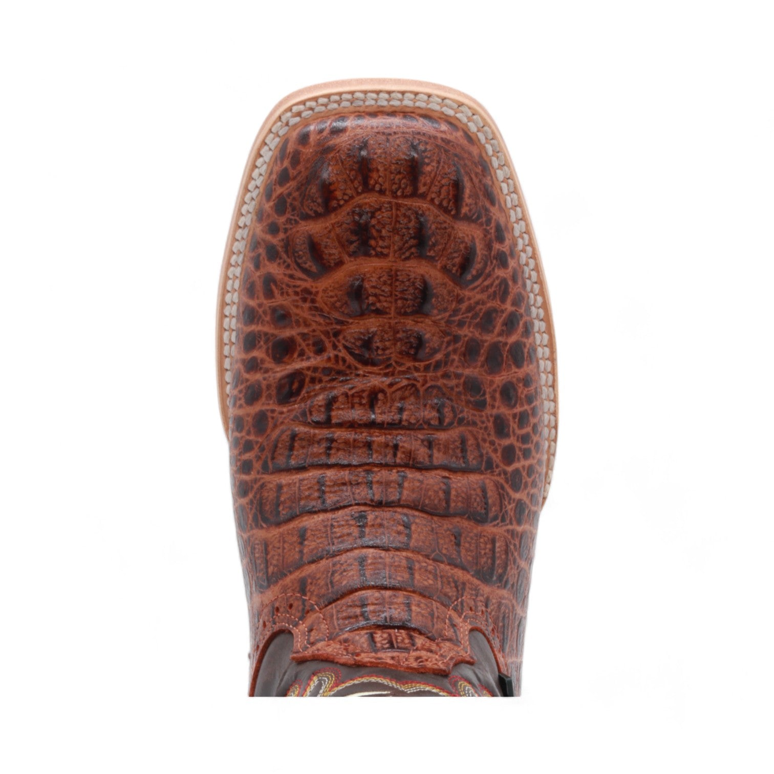 Garland Men's Crocodile Printed Brown Leather Boots