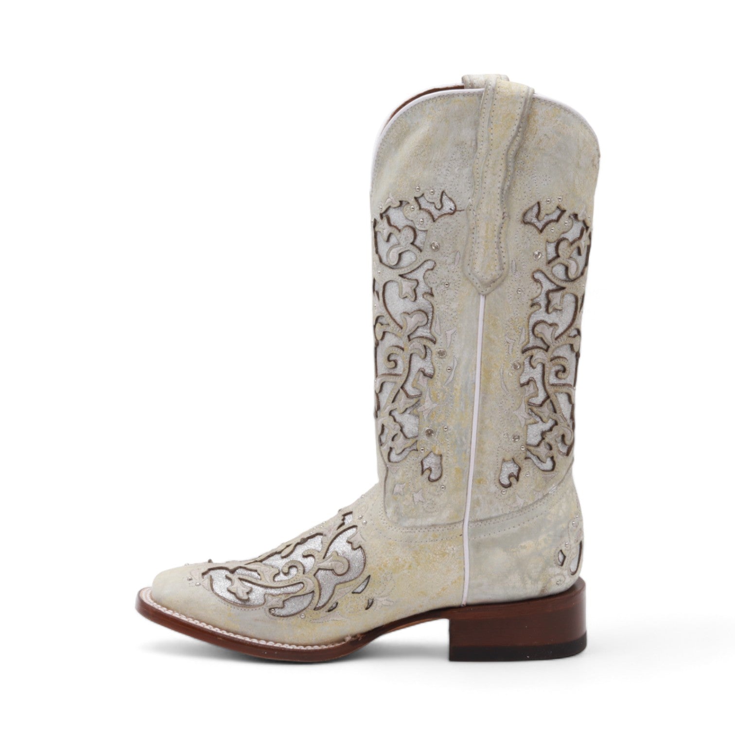 Iris Women's White Leather Boots