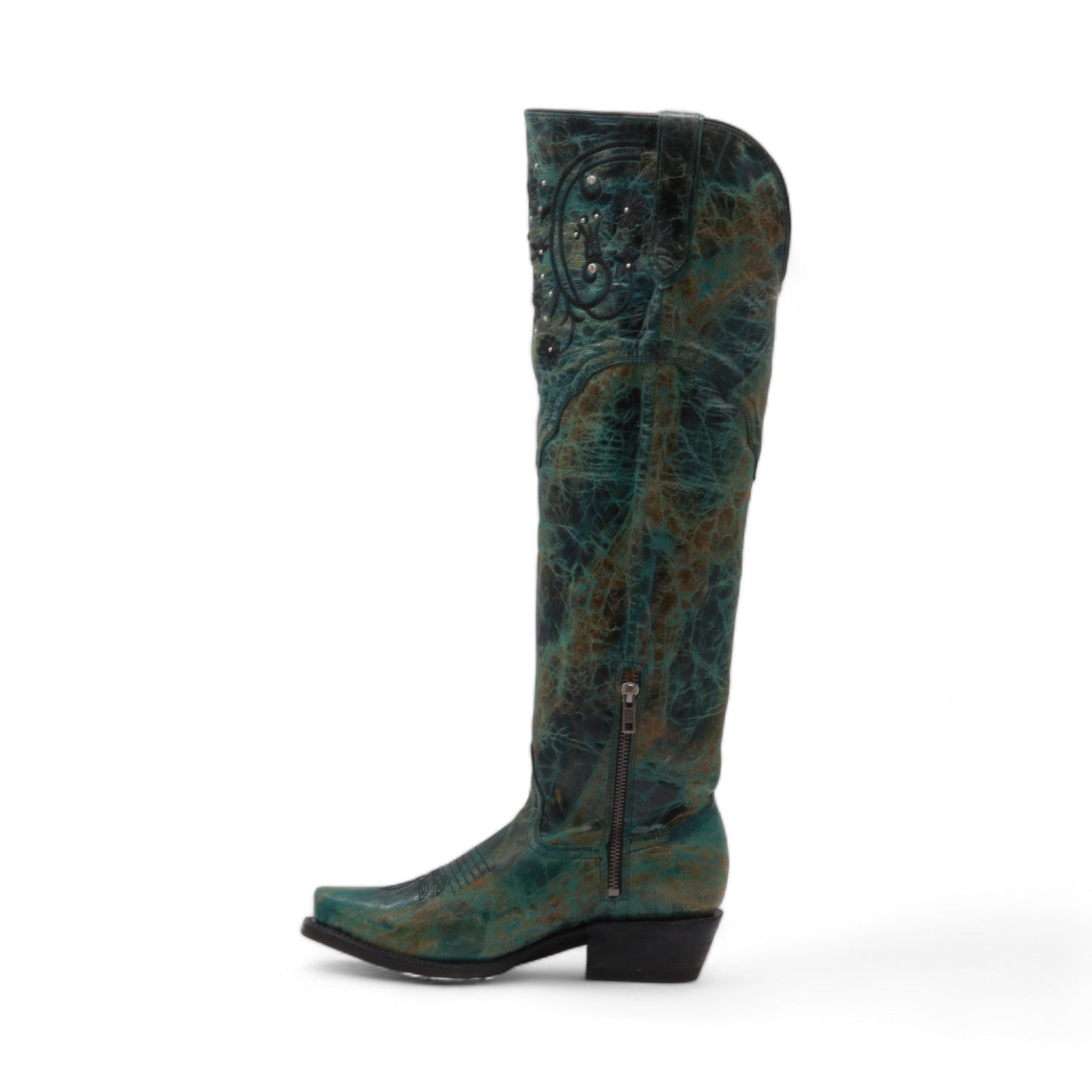 Volcano Women's Green Leather Boots