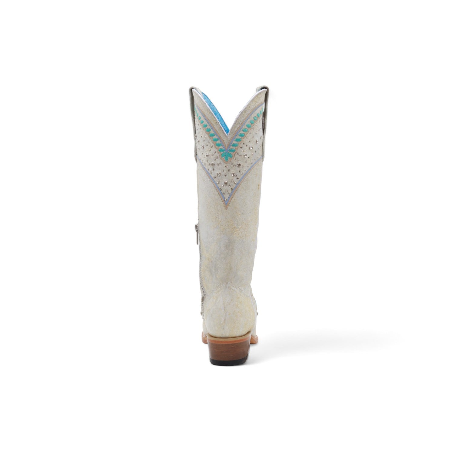 Azalea Women's White Leather Boots