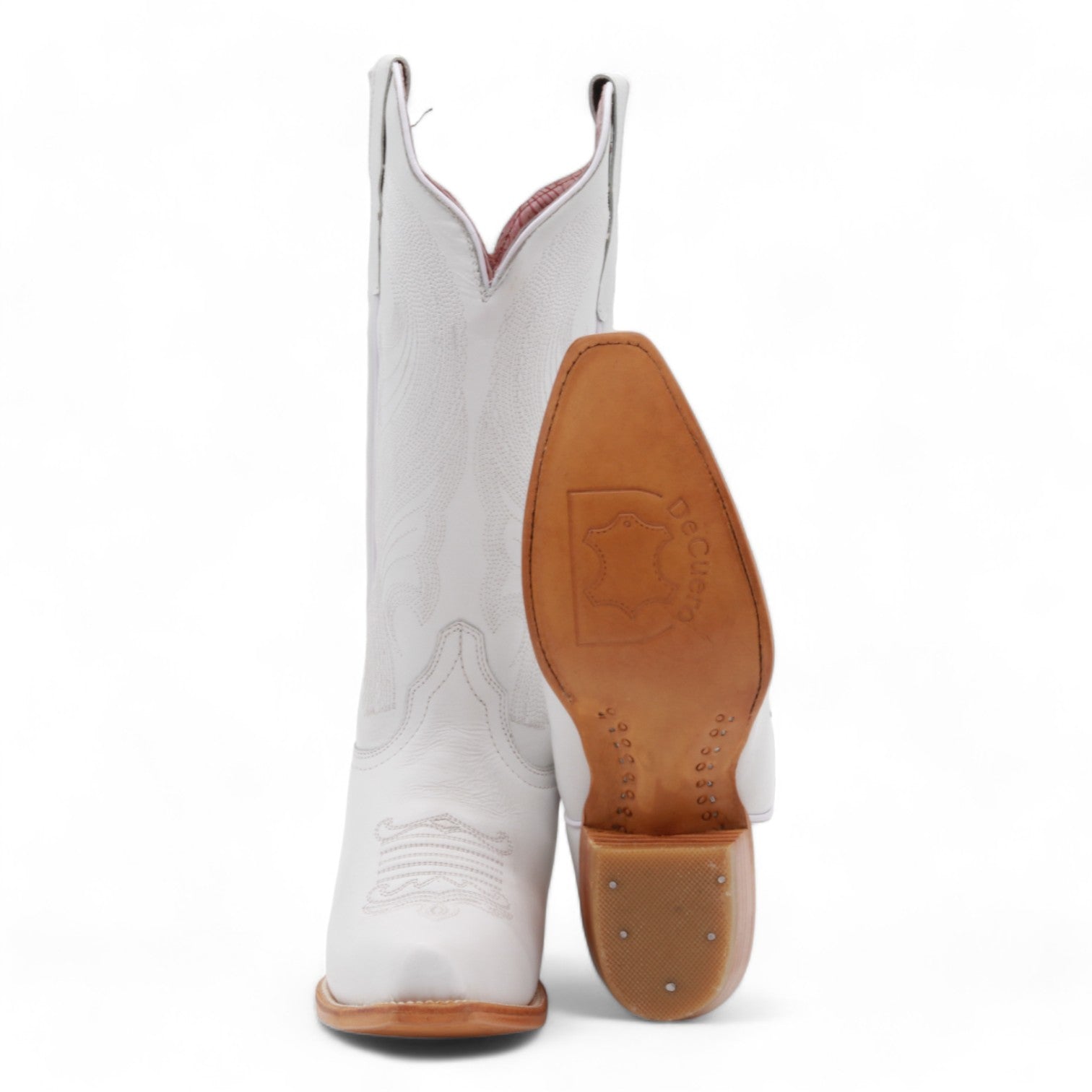 Carrusel Women's White Leather Boots