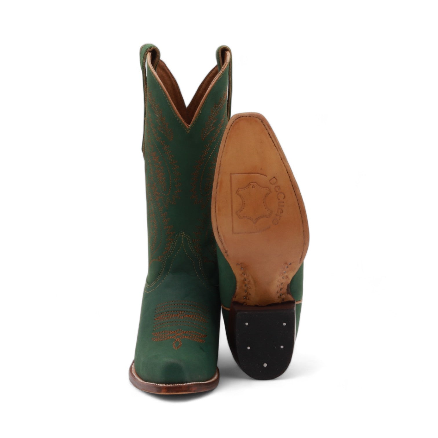 Lily Women's Green Leather Boots