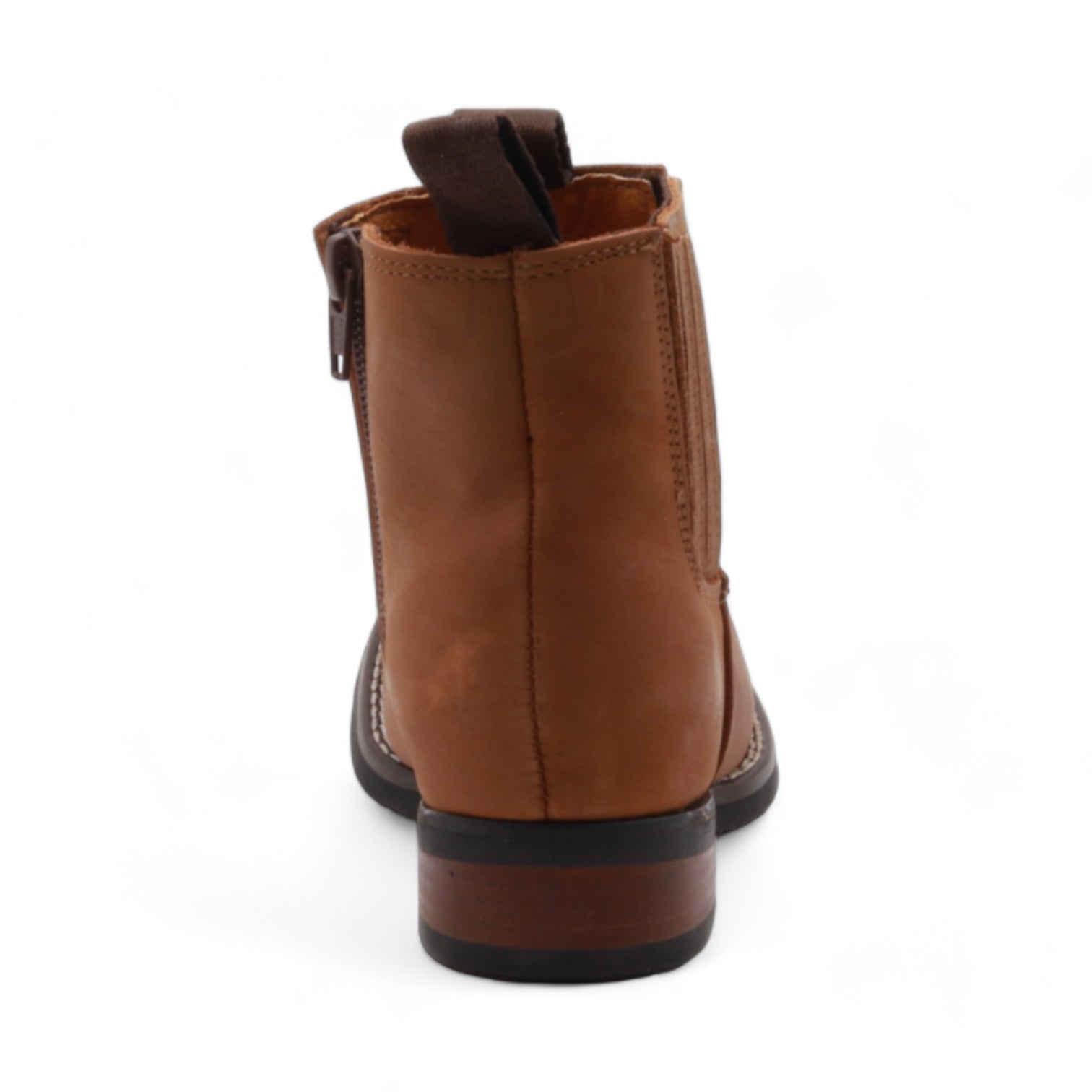 Evan Juniors Camel Leather Short Boots