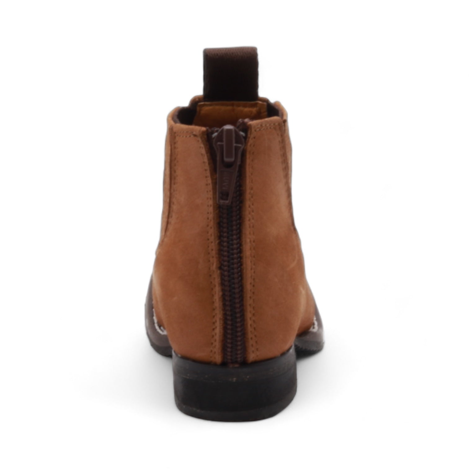 Evan Kids Camel Leather Short Boots