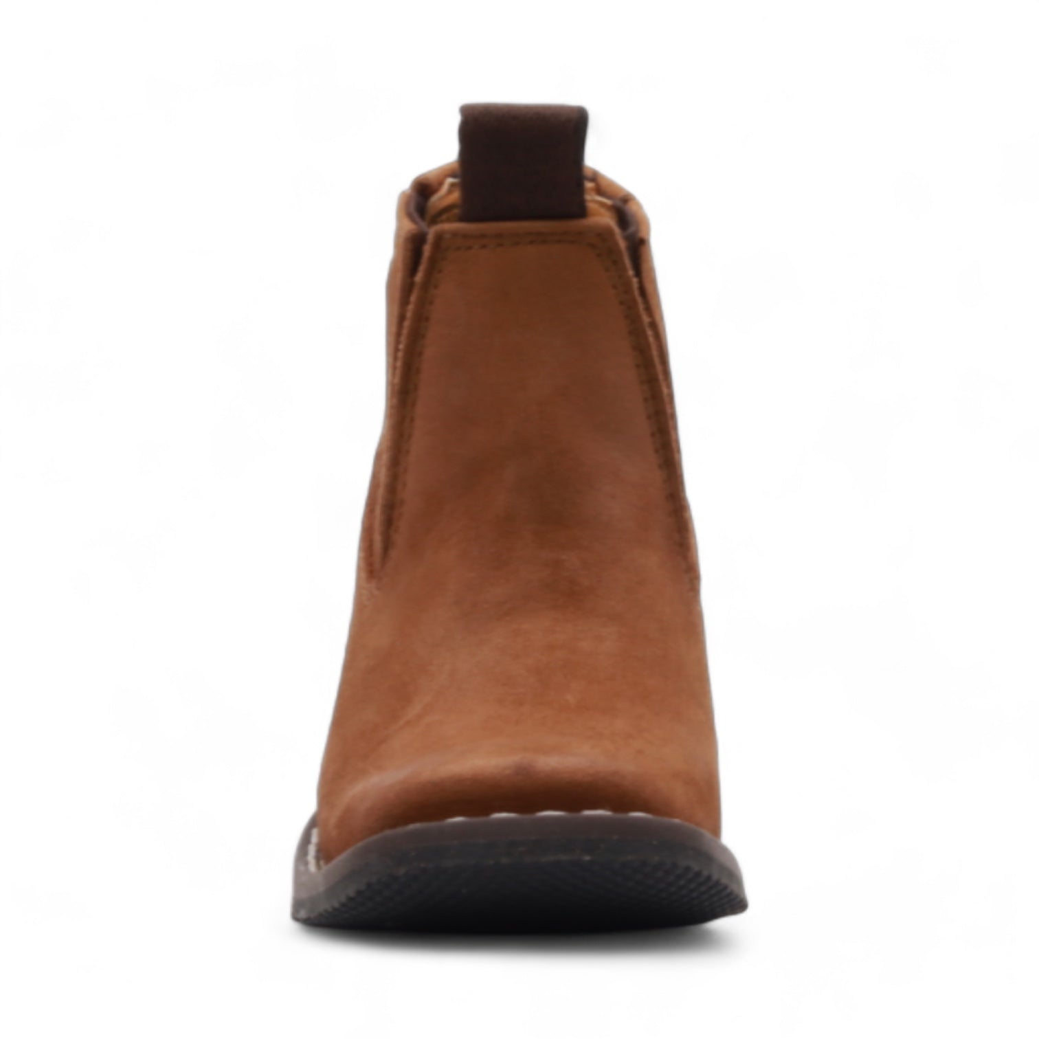 Evan Kids Camel Leather Short Boots