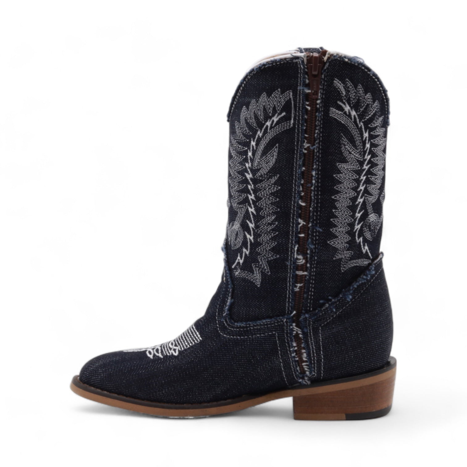 Sadie Juniors Denim Leather Boots