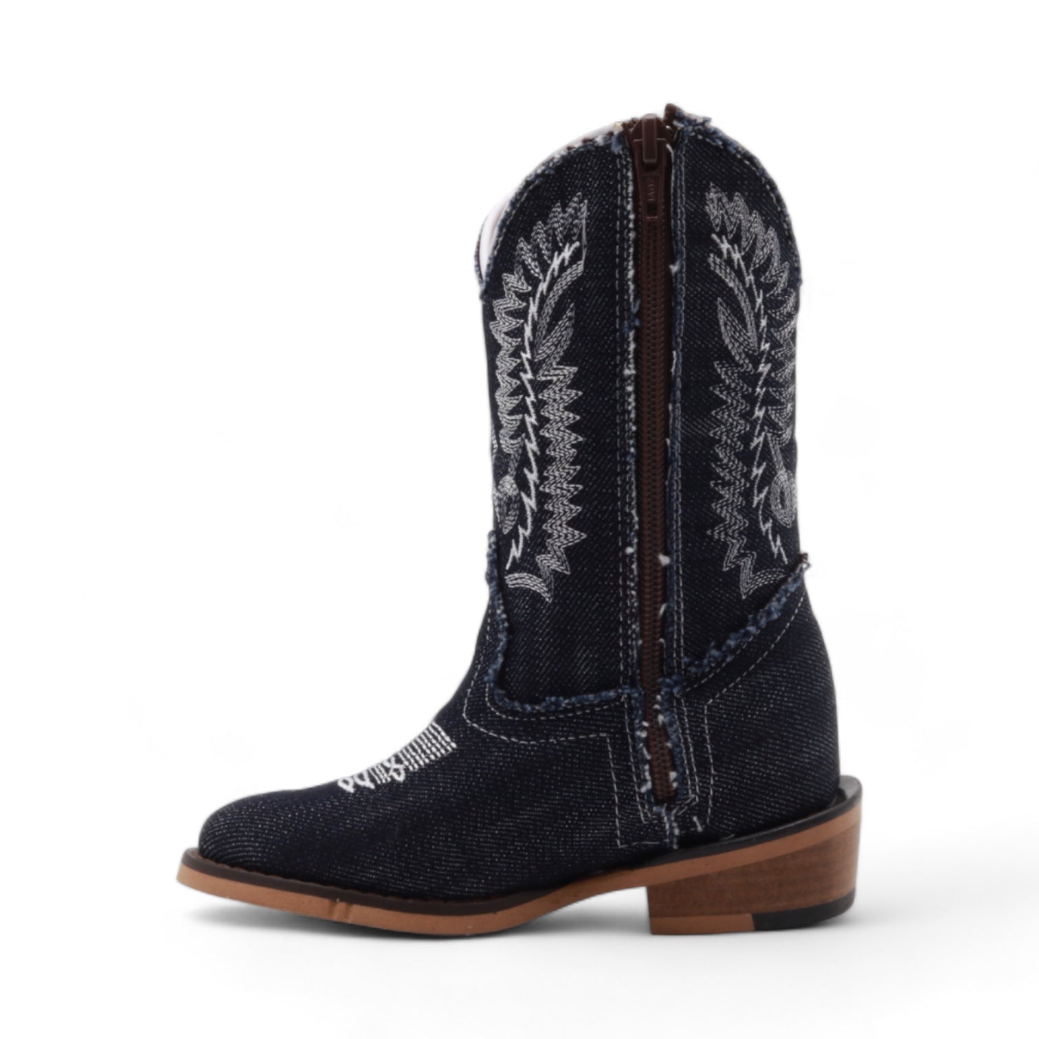 Sadie Kids Denim Leather Boots