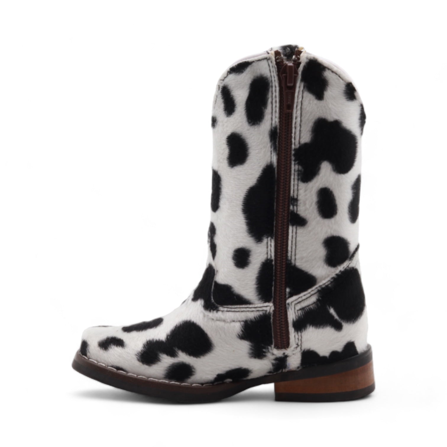 Beau Kids Cow Print Leather Boots