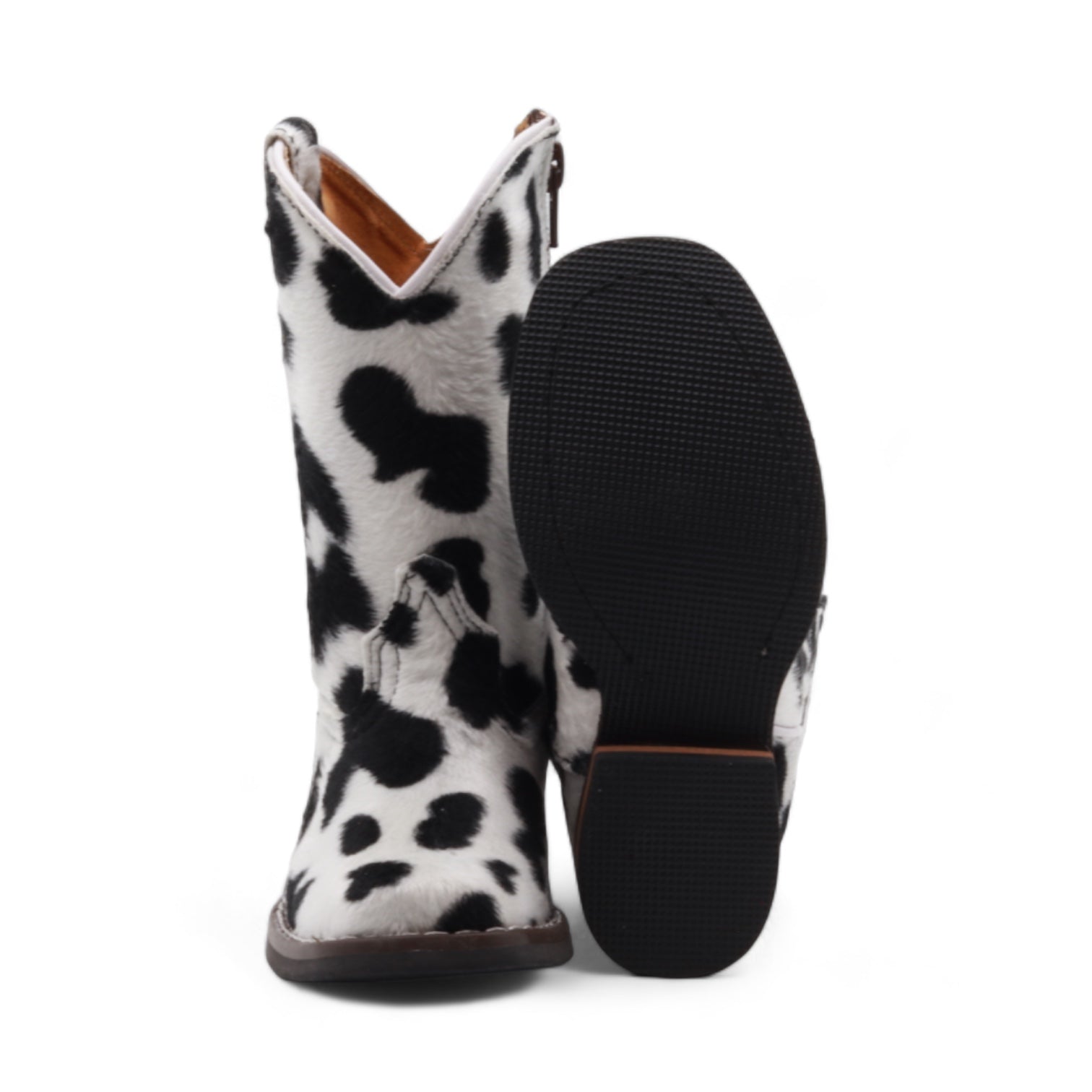 Beau Kids Cow Print Leather Boots