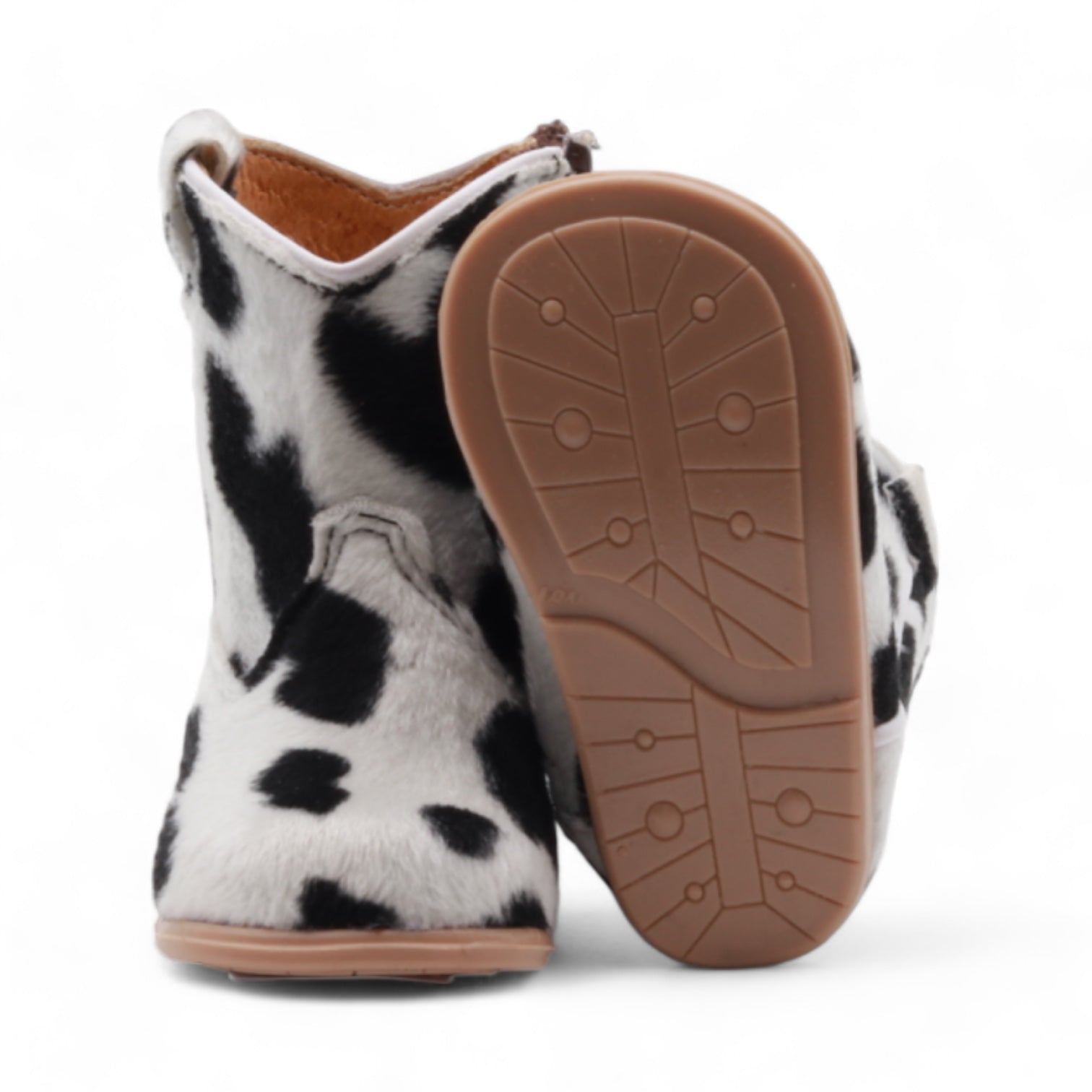 Beau Baby's Cow Print Leather Boots