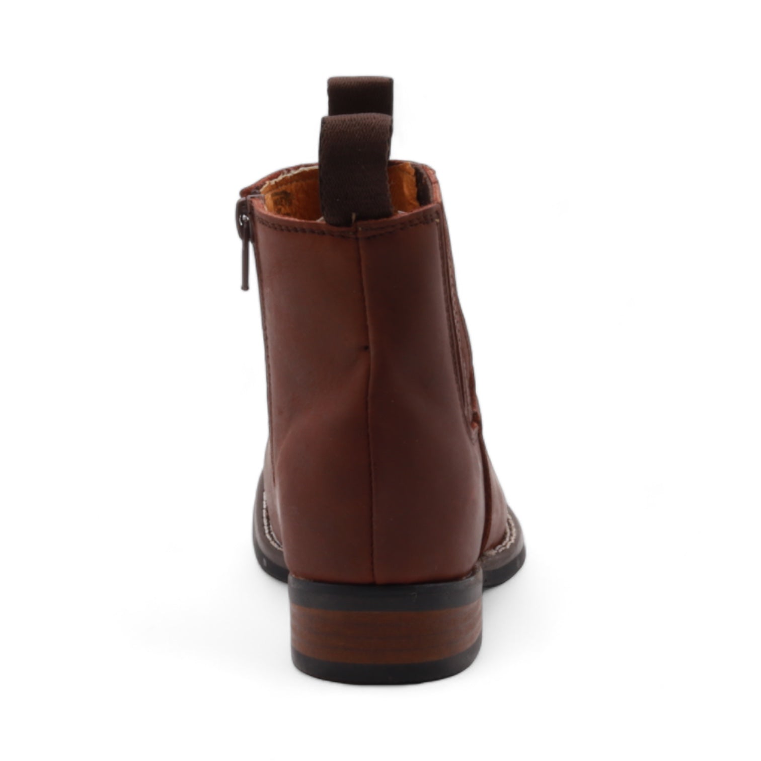 Evan Juniors Brown Leather Short Boots