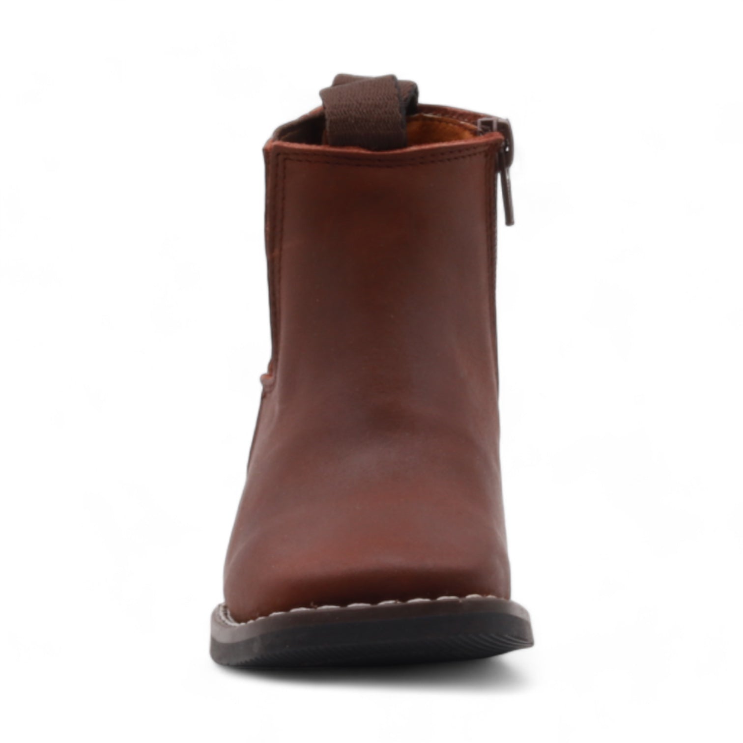 Evan Kids Brown Leather Short Boots