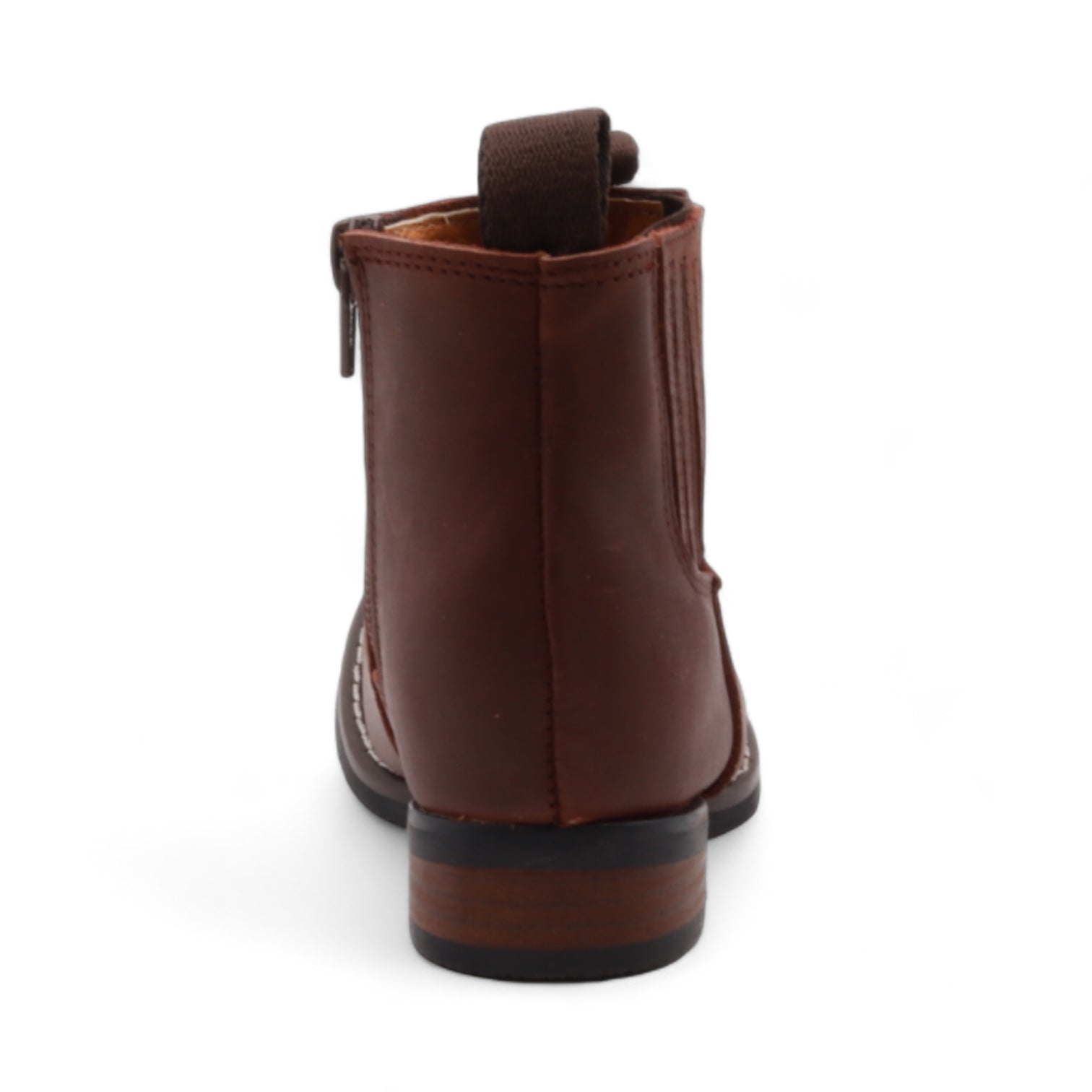 Evan Kids Brown Leather Short Boots