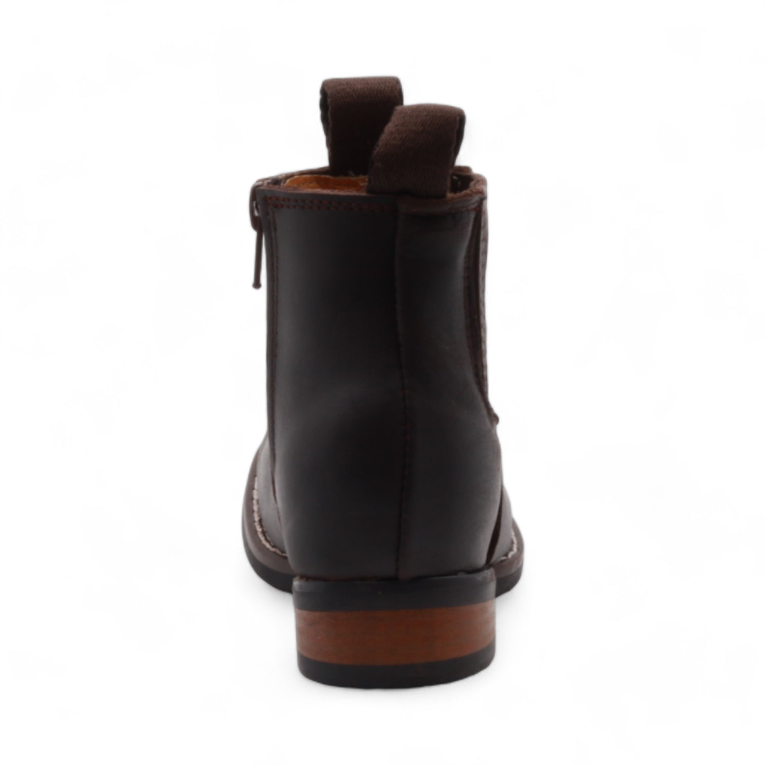 Evan Kids Dark Brown Leather Short Boots