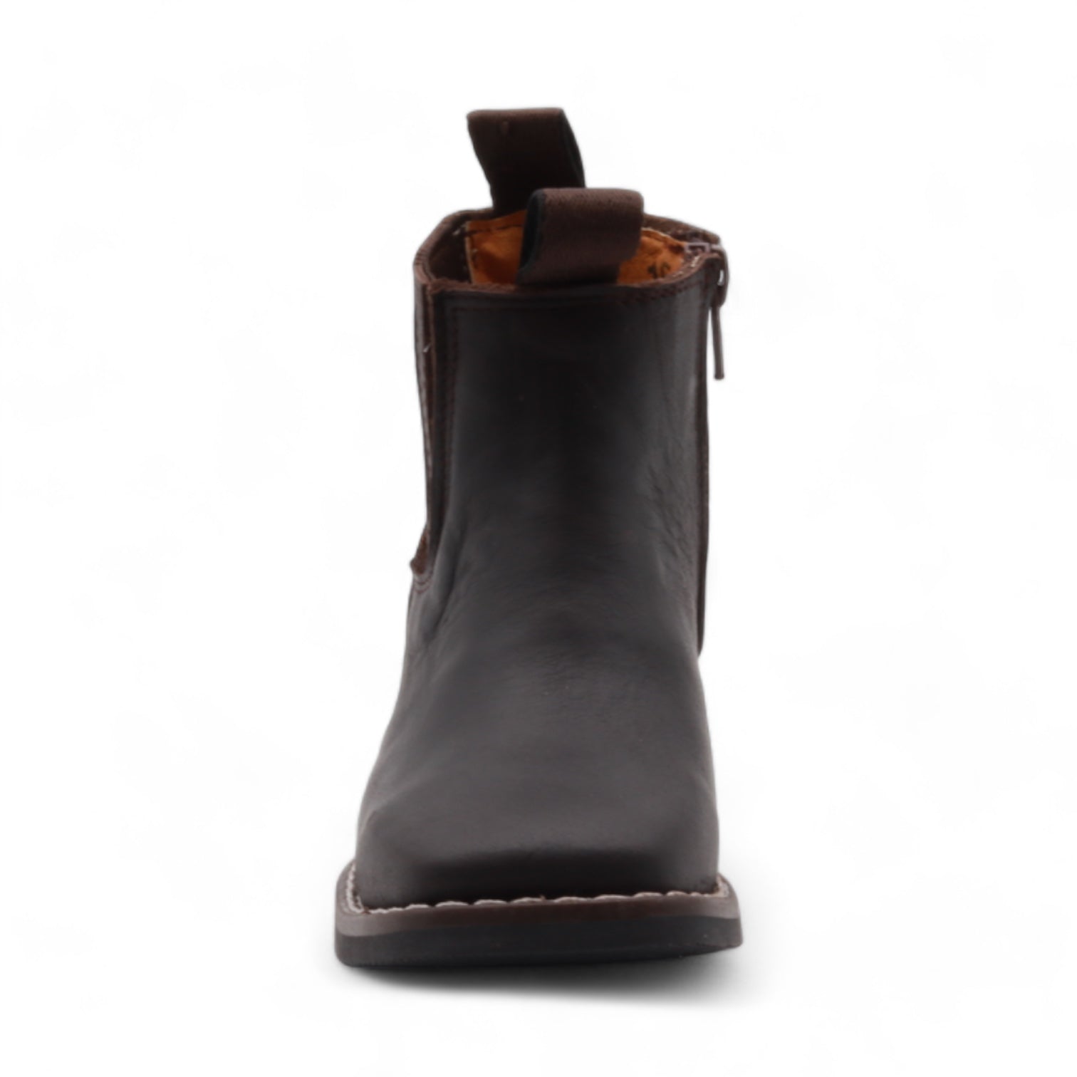 Evan Kids Dark Brown Leather Short Boots