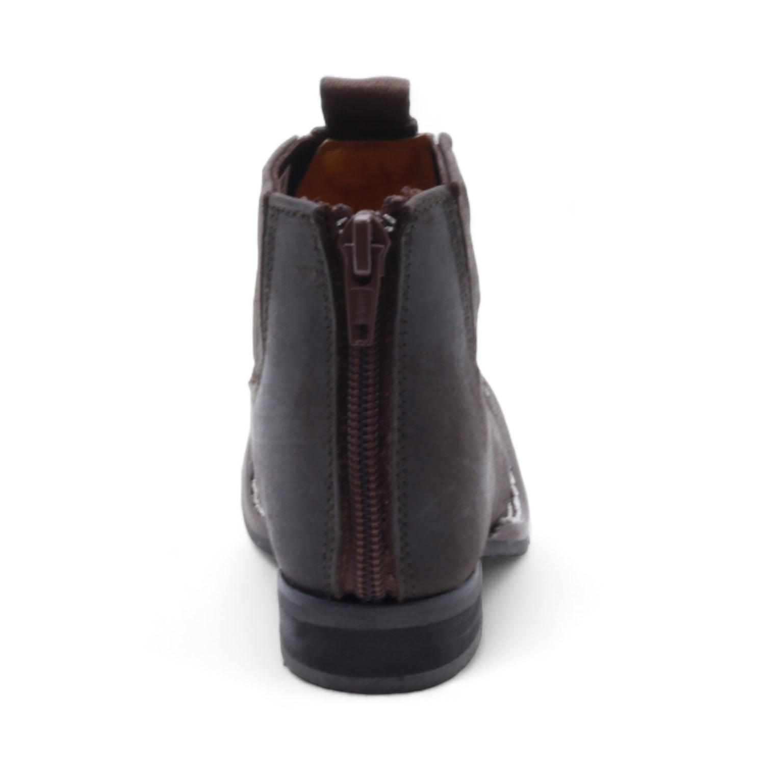 Evan Kids Dark Brown Leather Short Boots