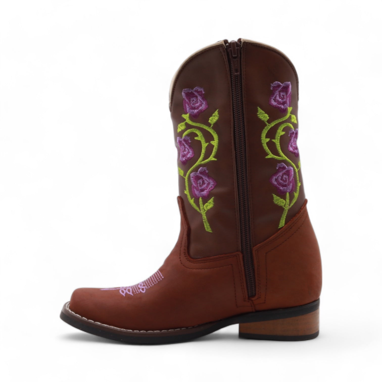 Abigail Juniors Brown Leather Boots