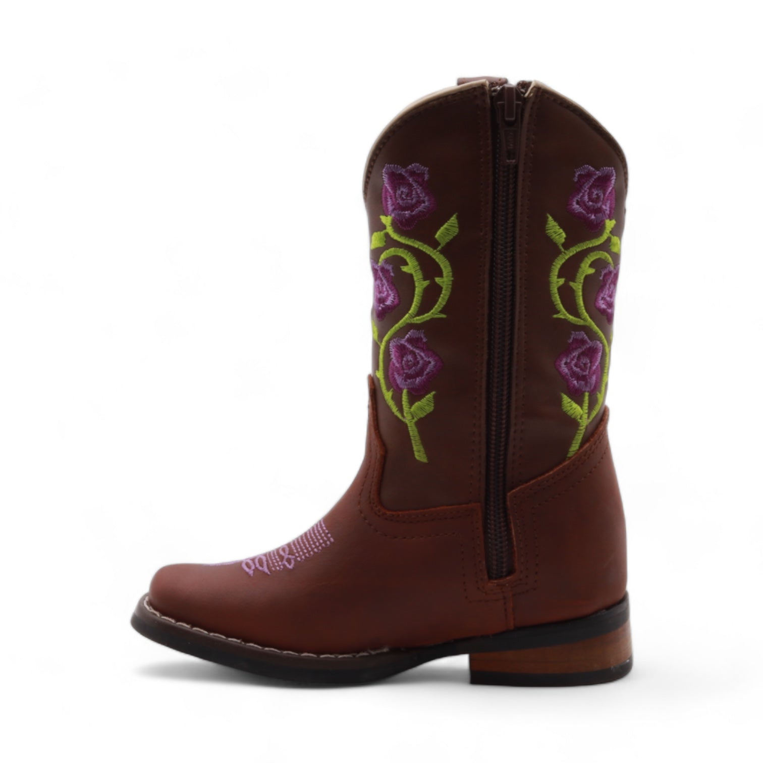 Abigail Kids Brown Leather Boots